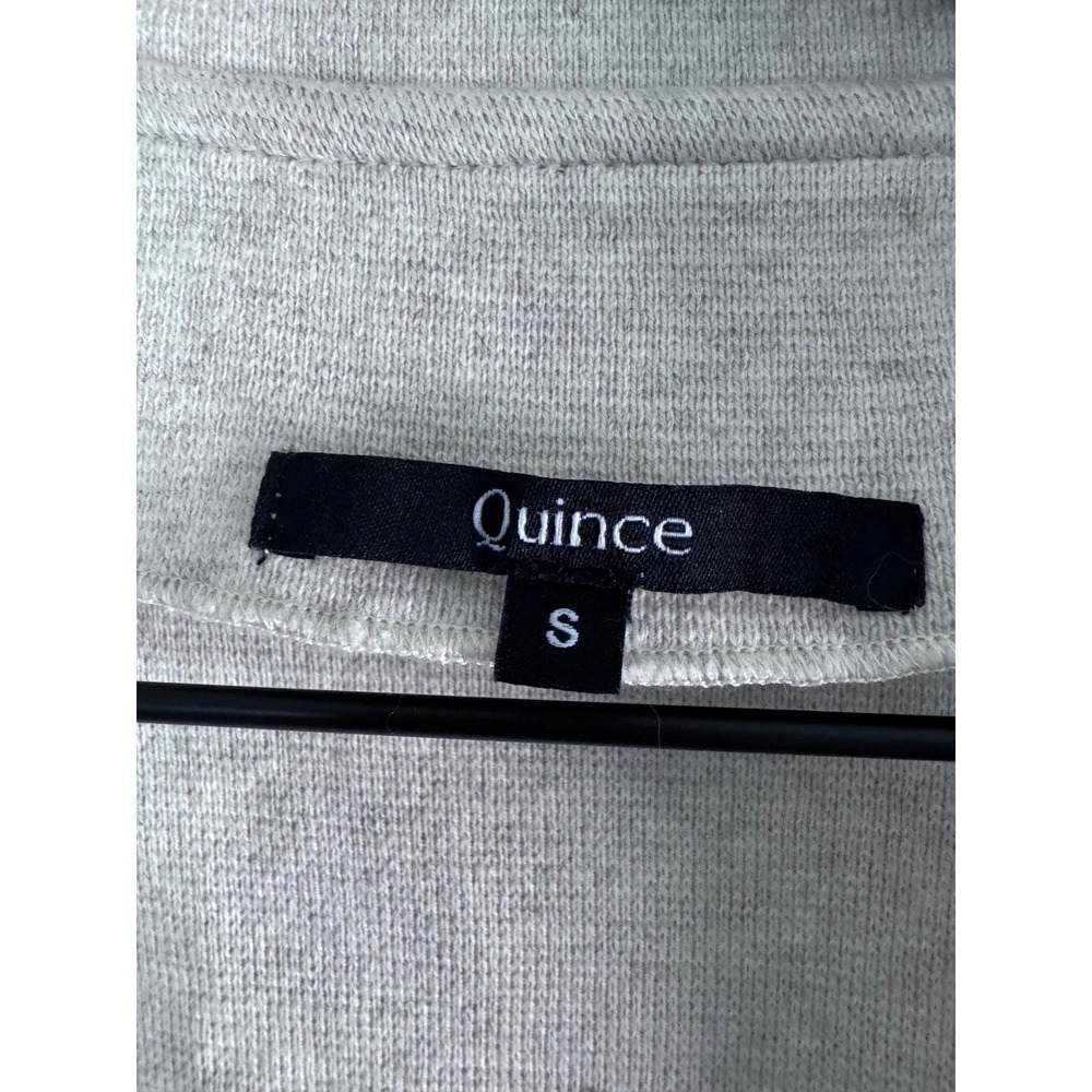 Quince 100% Organic Cotton Knit Blazer Size Small Oatmeal - Picture 6 of 9